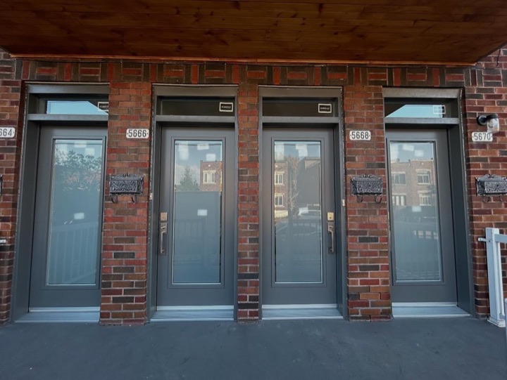 Entry doors in series, multi-unit building